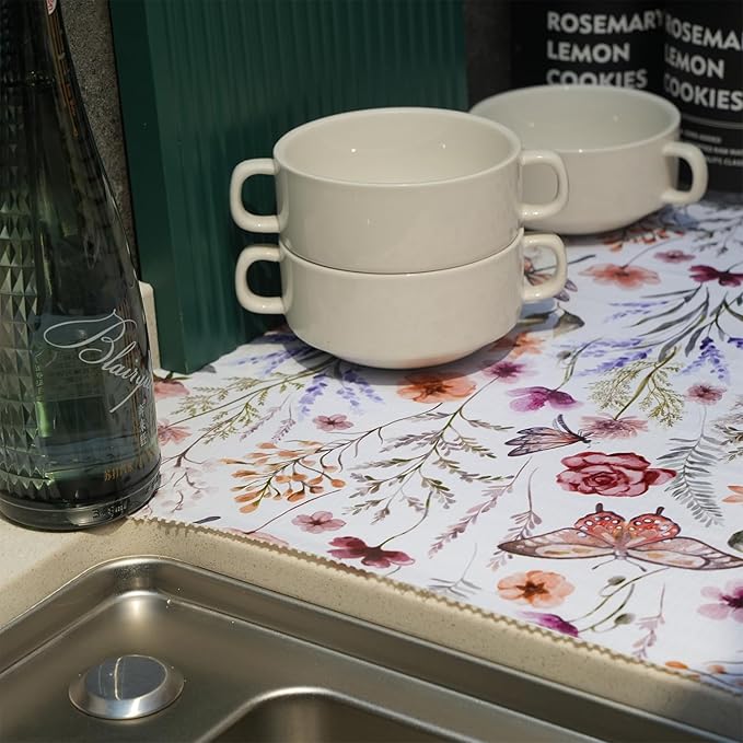 Floral Shelf and Drawer Liner for Kitchen Cabinets, 12IN x 20FT Non-Adhesive - Image 6