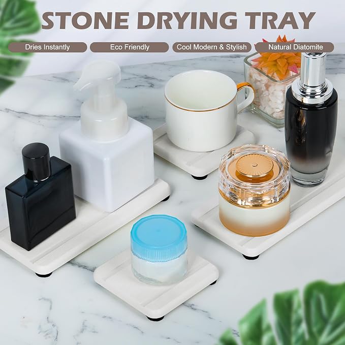 Set of 6 Water Absorbing Stone Tray - Image 5