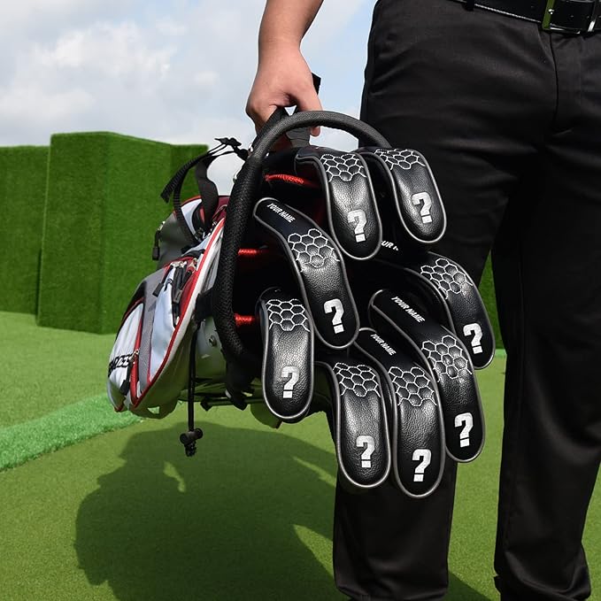 mytag 8PCS Golf Hybrid Iron Covers Set, Knit Hybrid Head Covers, Fits Cobra T - Image 2