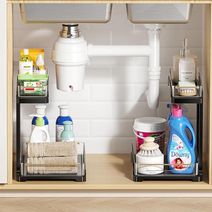 heart & home 2-Pack Under Sink Storage Organizer - Image 4