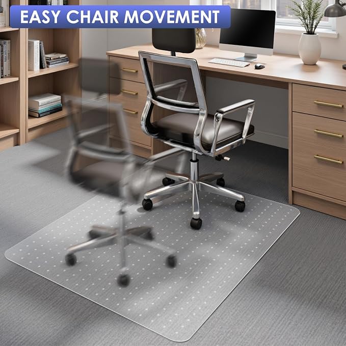 Kuyal Office Chair Mat for Carpet, 2 Pack 36x 48 Clear Heavy Duty Computer - Image 6