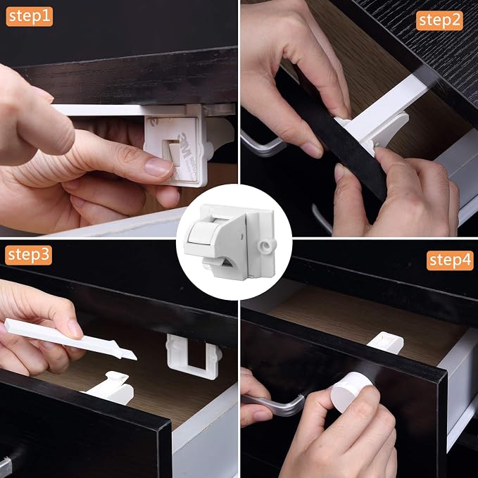 Vmaisi Adhesive Magnetic Locks for Cabinets & Drawers - Image 6