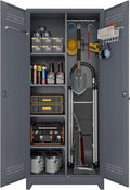 Metal Tool Storage Cabinet, Broom Closet by STEELIST