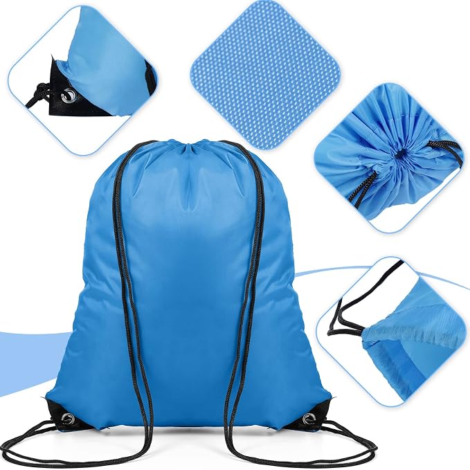 Shappy 100 Pieces Drawstring Bag Gym Portable String Sack Backpacks Polyester - Image 3