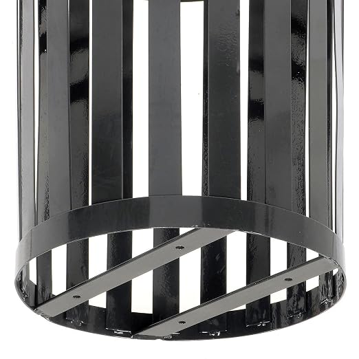 Global Industrial Heavy-Duty 36 Gallon Capacity Outdoor Metal Slatted Trash - Image 6