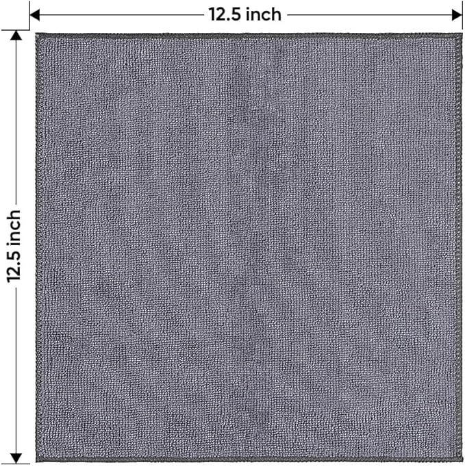 HOMEXCEL Grey Microfiber Cleaning Cloth 50 Pack, 12.5 x 12.5 inch Microfiber - Image 7