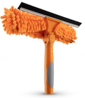 Window Squeegee and Microfiber Scrubber 2-in-1 Combo // Multi-Angle Window by EXTEND-A-REACH