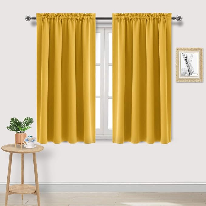 DWCN Yellow Room Darkening Blackout Curtains by DWCN