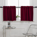 Pickluc Cafe Curtain 30 Inches Long, Rod Pocket Kitchen Half Window Curtain by PICKLUC