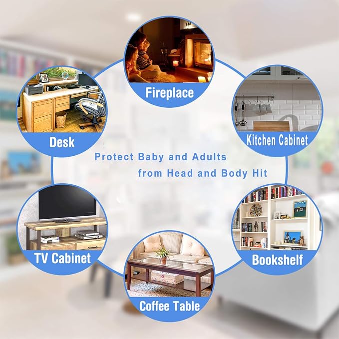 Edge Protector 100% Silicone, Baby Proofing Clear Table Corners Guards - Image 4