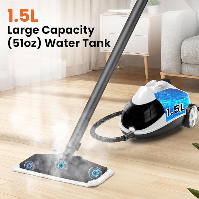 Steam Cleaner 1.5L Steamer for Cleaning Fast Heating 6-in-1 Multi-Surface - Image 4