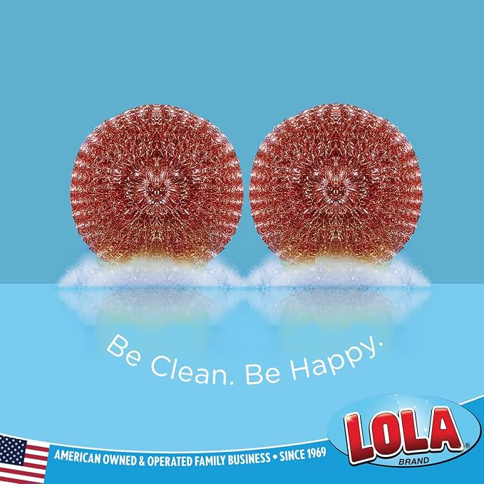 Copper Mesh Scouring Pad by LOLA, 2 Pack, 45 Grams, Copper Coated Knitted Wire - Image 5