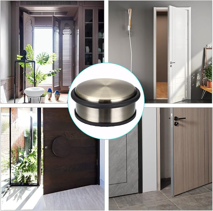Sumnacon Heavy Duty Floor Door Stopper No Drill, Durability Stainless Steel - Image 7