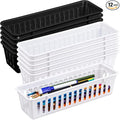 Domensi 12 Pack Slim Plastic Storage Baskets Tray by Domensi