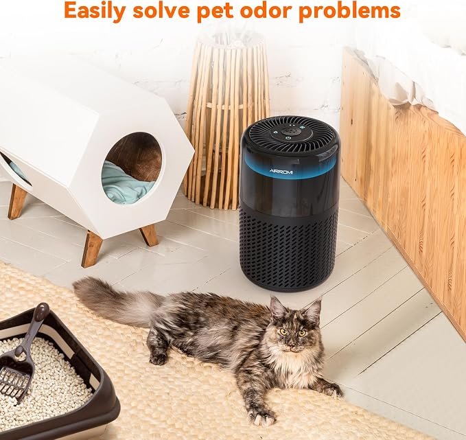 AIRROMI Air Purifier for Bedroom Home, HEPA Filter, Covers Upto 549 Ft² - Image 8