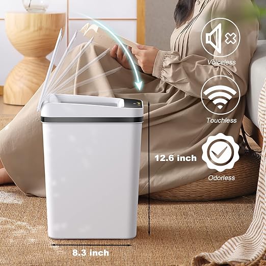 Yatmung 2 Pack - 2.5 Gallon Smart Trash Can Sensor Motion Slim Touchless - Image 4