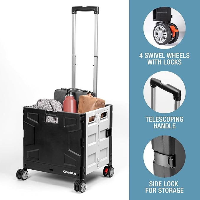 CleverMade Collapsible Wheeled Crate - Image 3