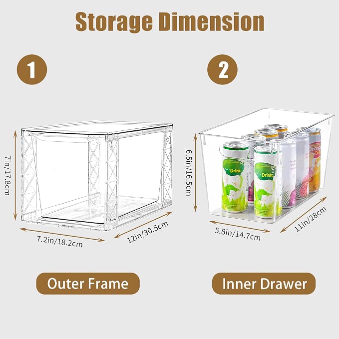 8Pack Stackable Kitchen Storage Organizer, Pantry Organizers and Storage - Image 3