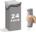 Microfiber Cleaning Cloth Grey-24Pcs 2100 Series Ultra Soft Highly Absorbent by WEAWE