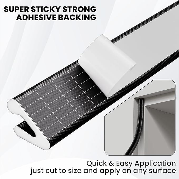 V Shape Foam Weather Stripping Door Frame Seal Strip 33FT Black, Draft Stopper - Image 5