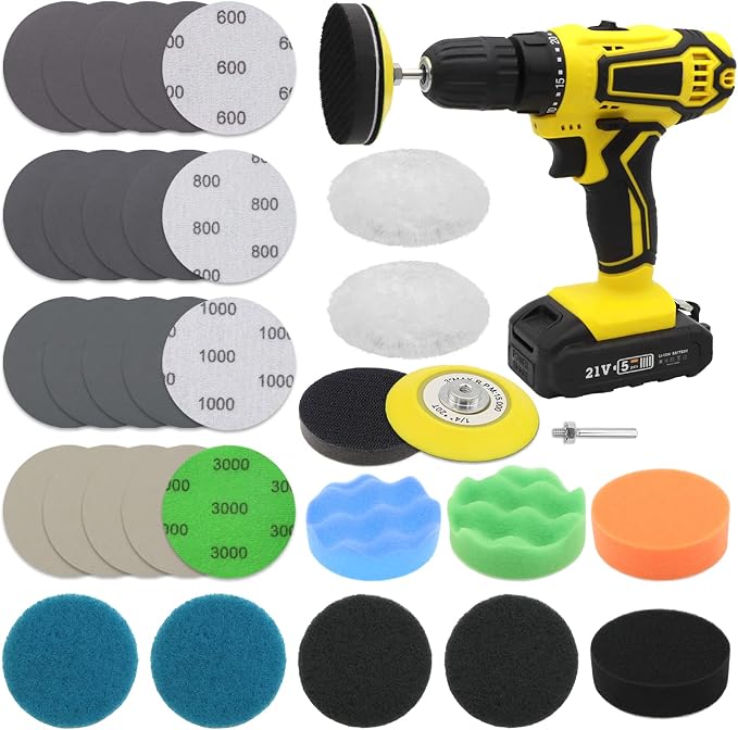 VIBRATITE Car Headlight Restoration Kit, 3 Inch Car Polishing Sanding Discs by VIBRATITE