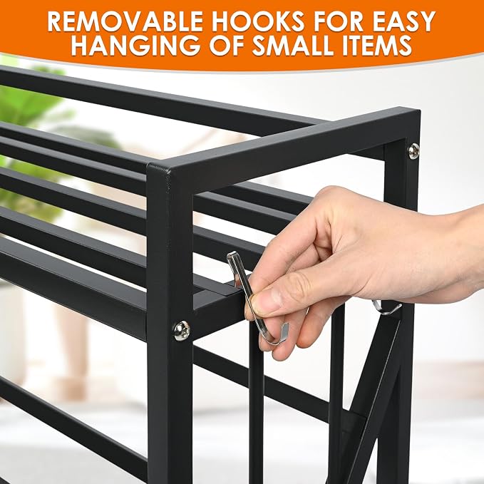 Book Carts 4 Tier 46.5x35.4x9.84 in Rolling Book Cart Large Capacity Bookshelf - Image 5