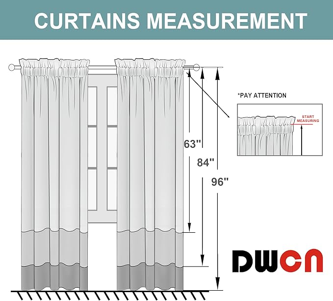DWCN Blackout Curtains for Living Room Thermal Insulated, Energy Saving & Noise - Image 8