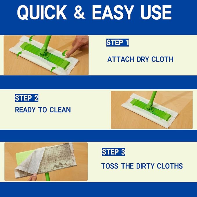 Dry Sweeping Cloths Disposable Mop Refills Floor Dust Mop Pad, Floor Cloth - Image 3