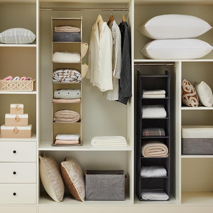 YOUDENOVA Hanging Closet Organizer, 6-Shelf Closet Hanging Storage - Image 6