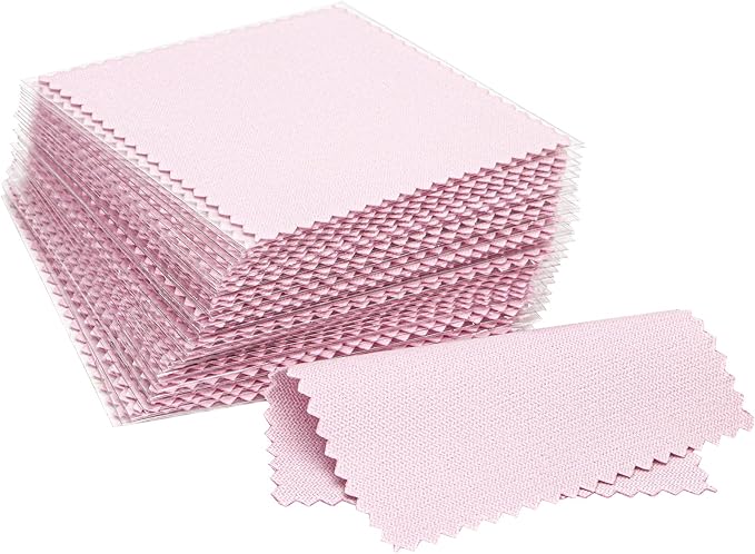 CATIFLIN 100pcs Jewelry Cleaning Cloth, Small Jewelry Polishing Cloth by CATIFLIN