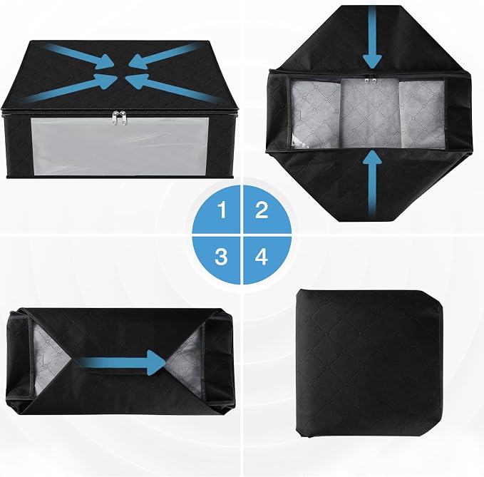 HomeHacks Storage 8-Pack Clothes Organizer Storage Bags Foldable Storage Box - Image 7