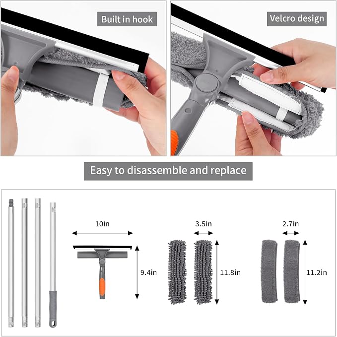 Professional 72'' Window Squeegee Cleaning Washing Tool/Kit - Image 5