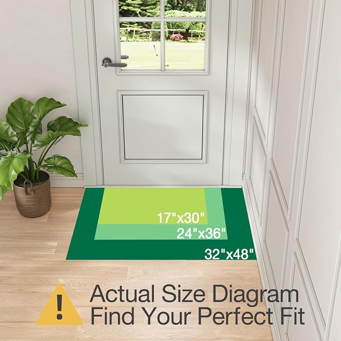 LUMI Indoor Door Mat 32"x48", Ultra Thin Low Profile Non-Slip Doormat - Image 2