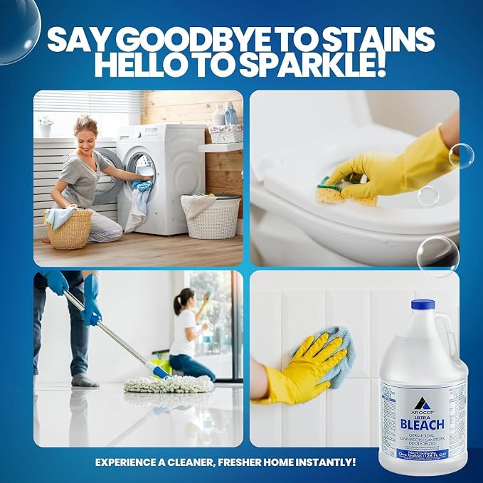 Kik Ultra Bleach, 1 Gallon Jugs and Cleaning sponge - Image 5