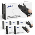 JMU Black Nitrile Gloves Medium Bulk, Case of 1200, Latex Free Powder Free by JMU