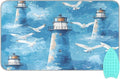 Watercolor Blue Lighthouses and Seagulls Ironing Mat Thickened Ironing Blanket by QwThum