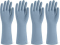 Rubber Cleaning Gloves for Dishwashing, 4 Pairs Reusable Kitchen Gloves for by Unknown