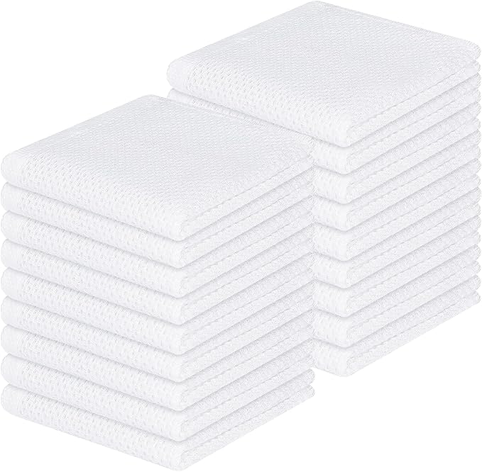Homaxy 100% Cotton Waffle Weave Kitchen Dish Cloths, Ultra Soft Absorbent Quick by Homaxy