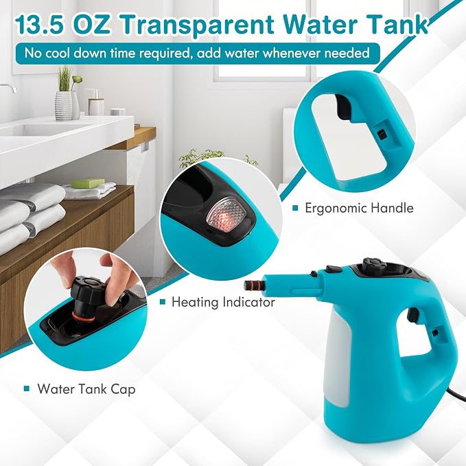 COSTWAY Handheld MultiPurpose Steam Cleaner - Image 4