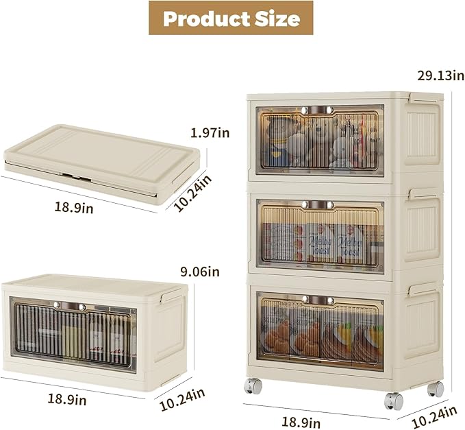 3 Tier - 34QT Storage Bins - Image 2
