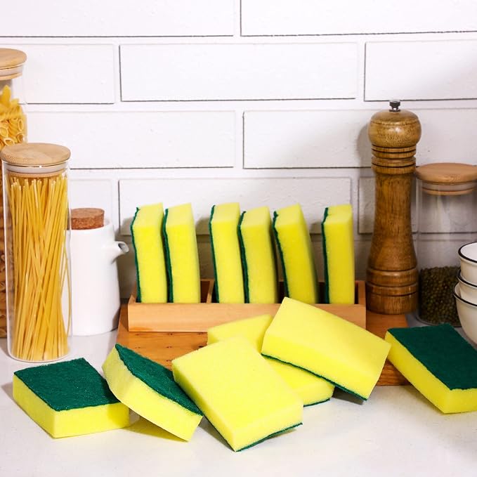 Tanlade 240 Pcs Individually Wrapped Sponge Dishwashing Sponge Bulk Non Scratch - Image 4
