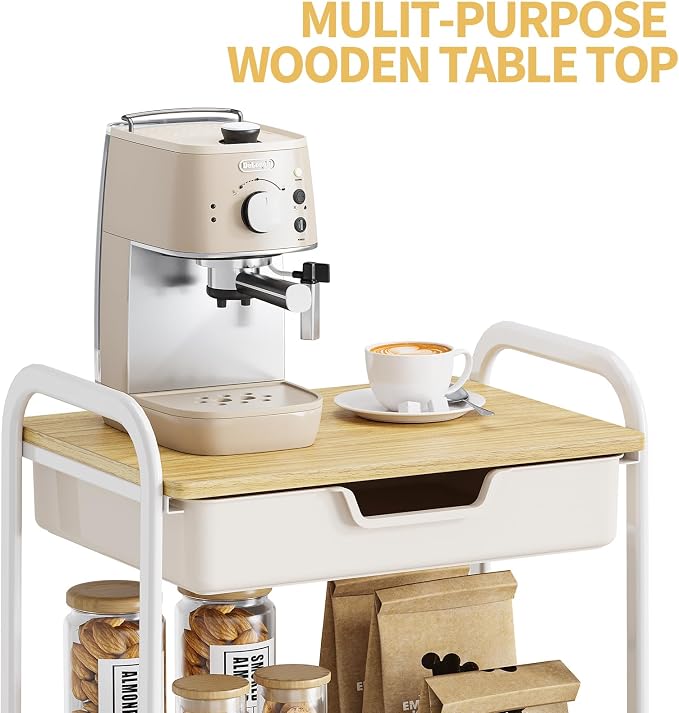 TOOLF 3-Tier Metal Utility Rolling Cart - Image 5