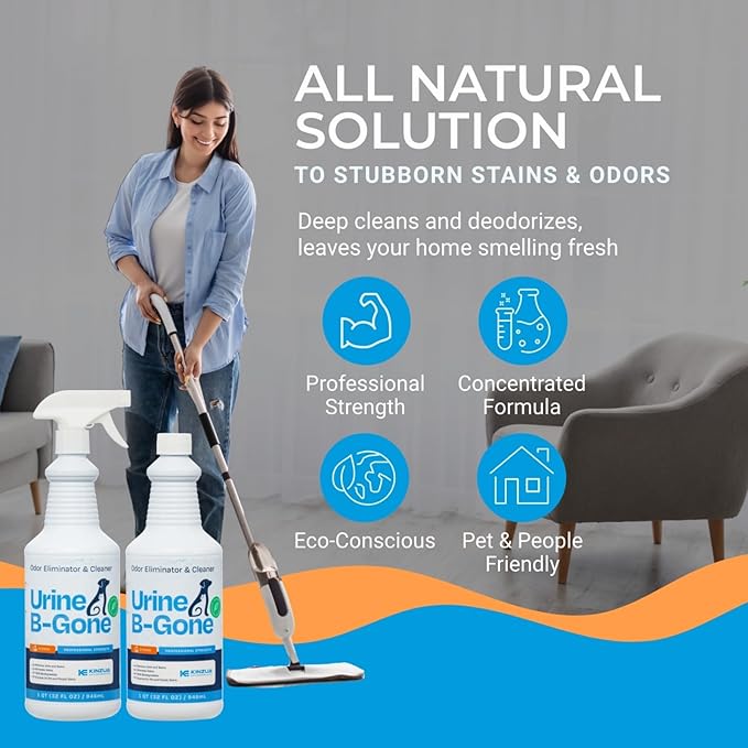 KINZUA ENVIRONMENTAL Urine B-Gone, Professional Enzyme Odor Eliminator & Pet - Image 4