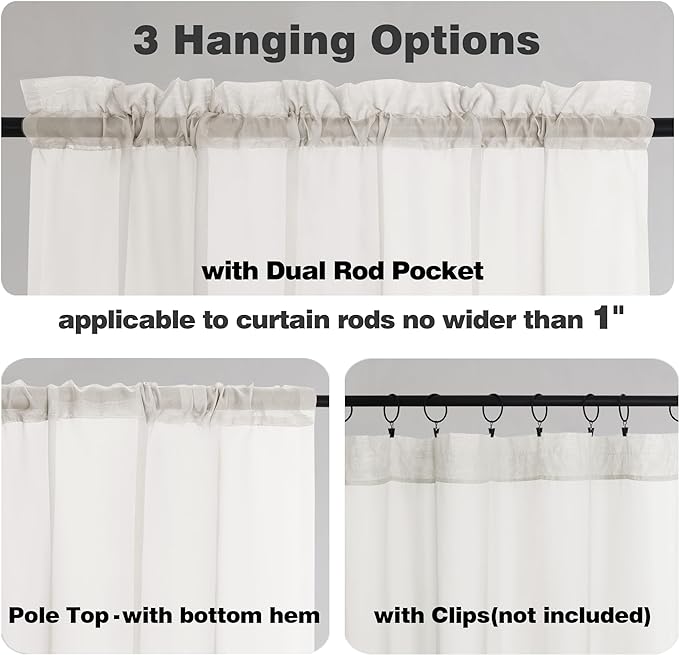 Chyhomenyc Sheer Ivory Valances - Image 5