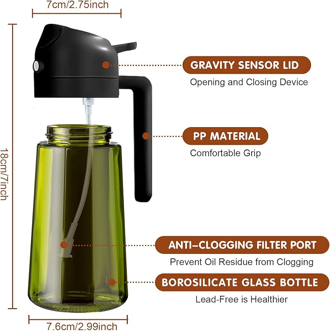 YARRAMATE 16oz/470ml 2PCS Light Blockage Dark Oil Sprayer - Image 7