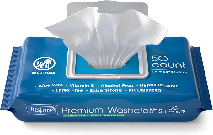 Inspire Adult Wet Wipes, Wash Cloths | Adult Wipes - Image 8