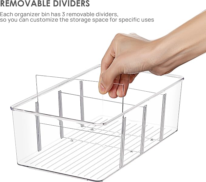 Vtopmart 6 Pack Food Storage Organizer Bins, Cabinet Organization and Storage - Image 3