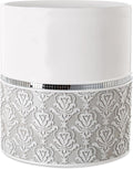 Creative Scents Mirror Damask Small Bathroom Trash Can 1.58 Gal / 6L by CreativeScents