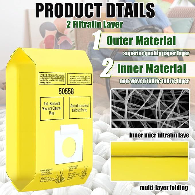 15 Pack Vacuum Cleaner Bags Fit - Image 4