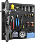 DoCred Slatwall Paneling Organizer, 4x4 FT PVC Garage Slat Wall Storage Systems by DoCred